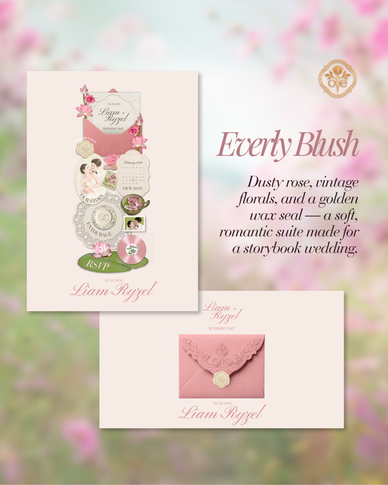 Everly Blush &mdash; invitation website preview 2