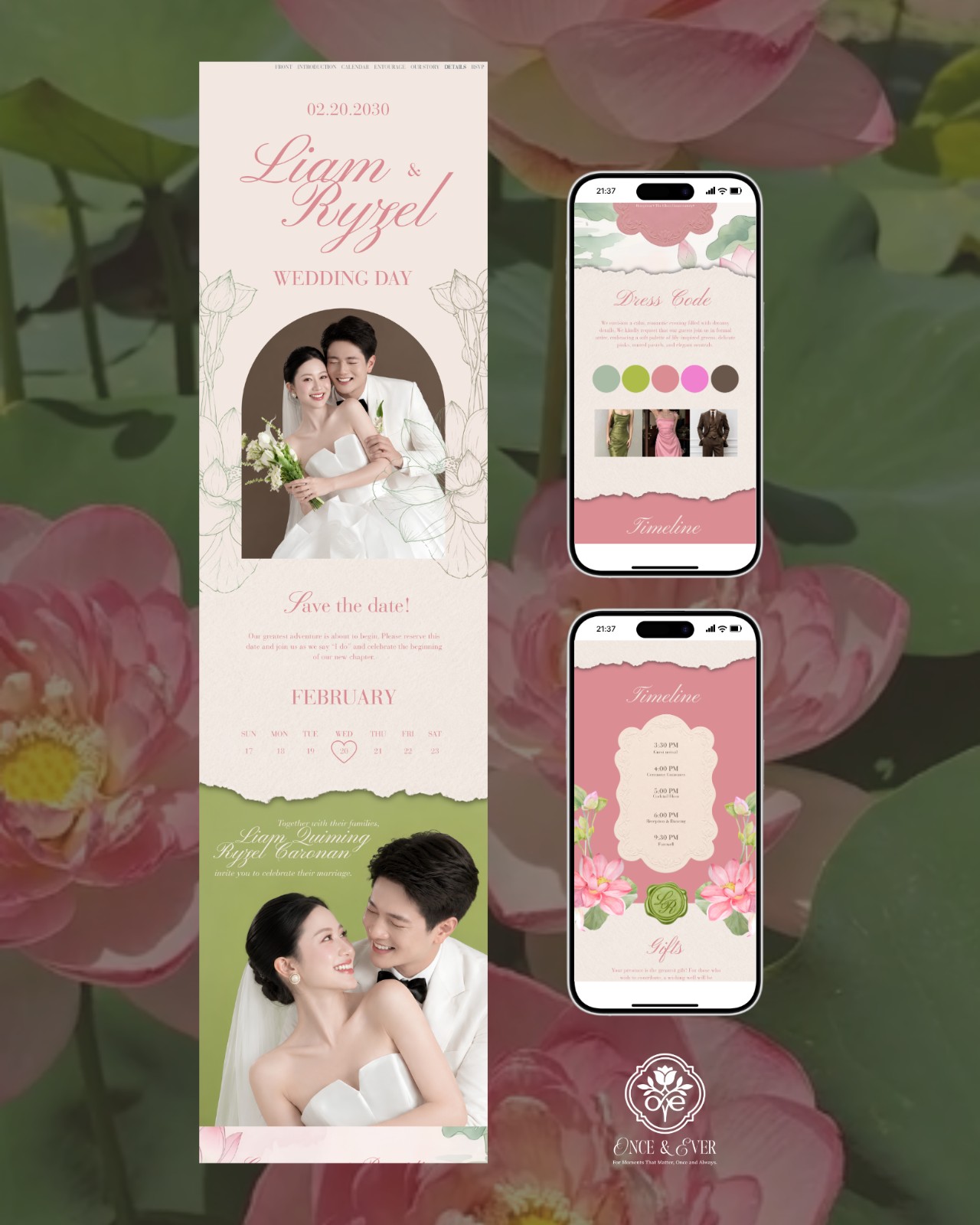 Everly Blush &mdash; invitation website preview 6