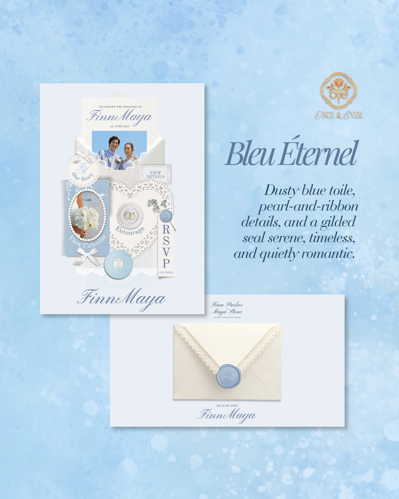 Bleu Éternel &mdash; invitation website preview 2
