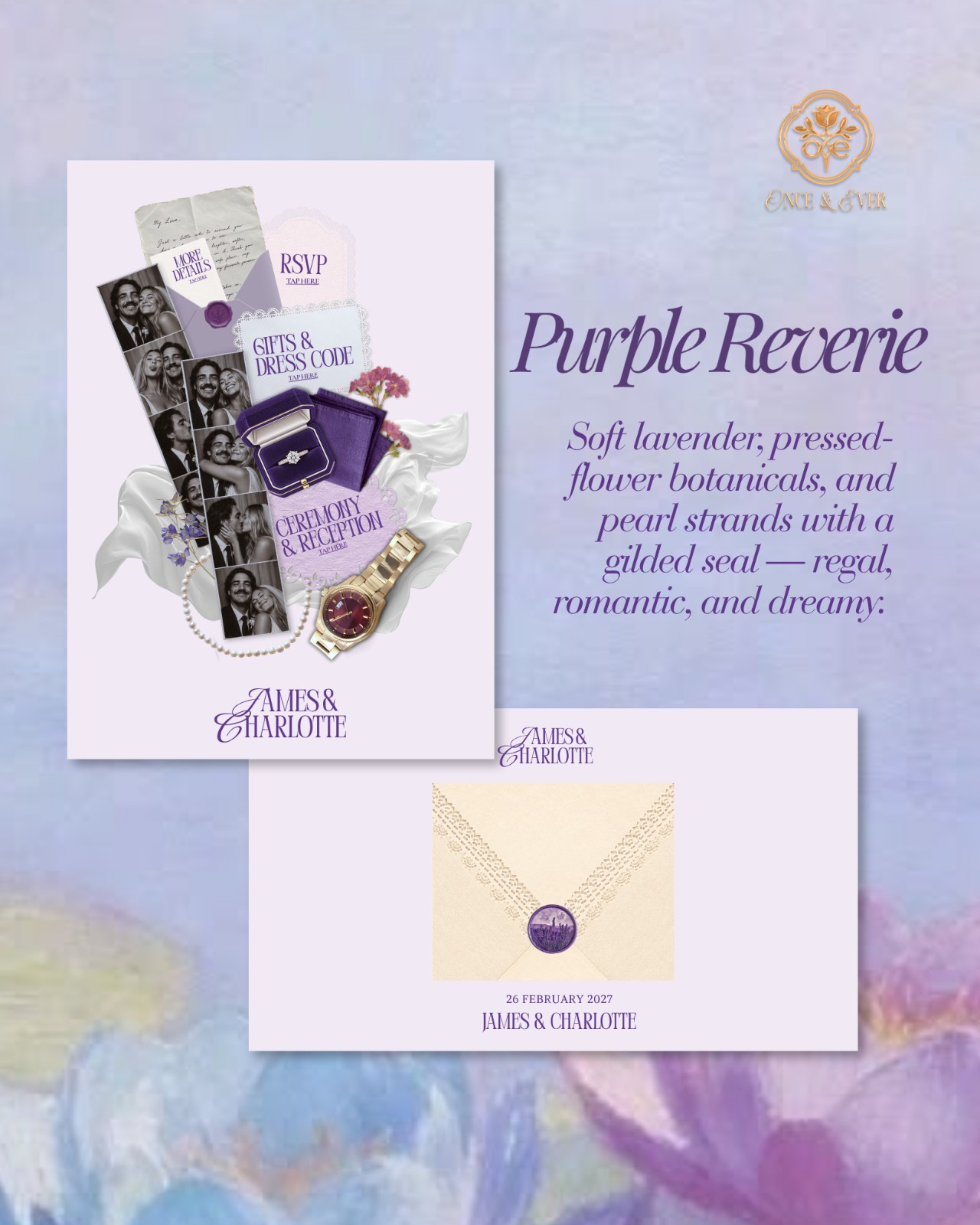 Purple Reverie &mdash; invitation website preview 2