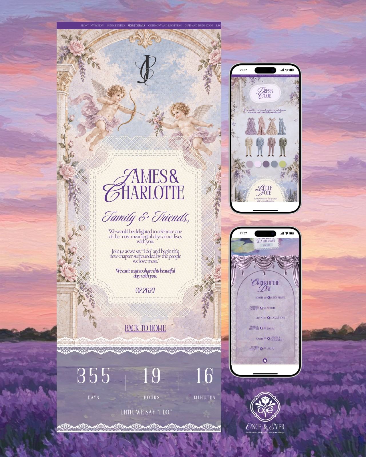Purple Reverie &mdash; invitation website preview 4