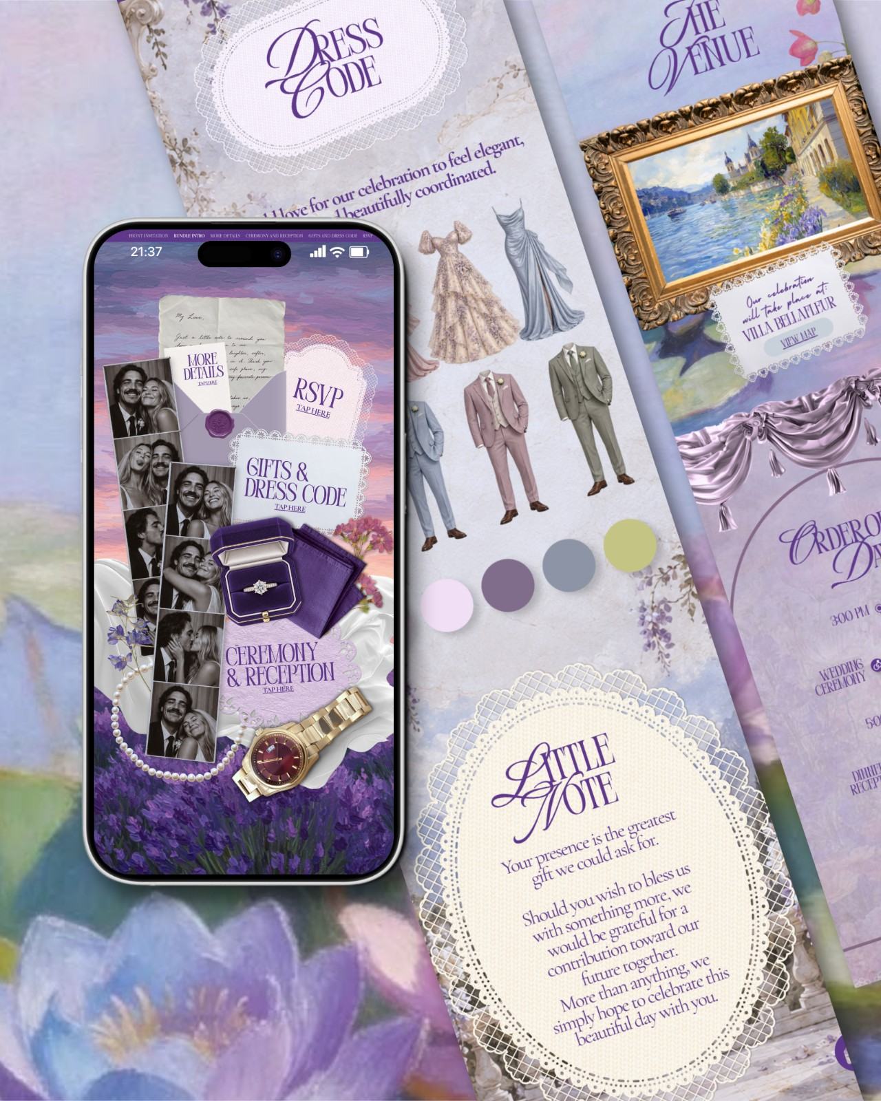 Purple Reverie &mdash; invitation website preview 5