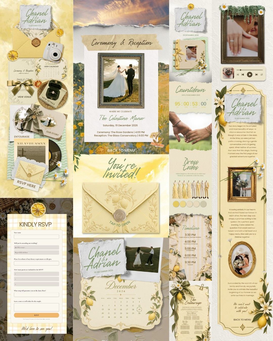 Citron Provence &mdash; invitation website preview 3