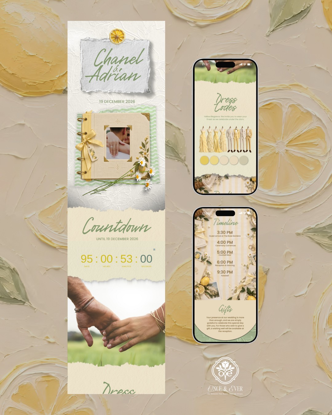 Citron Provence &mdash; invitation website preview 4